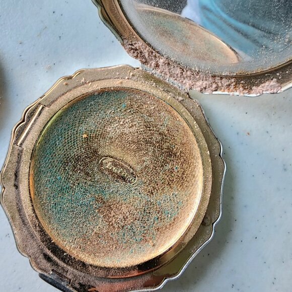 Vintage Stratton Compact Mirror with Original Pouch-Goldfinches-Excellent Cond. - Picture 9 of 15